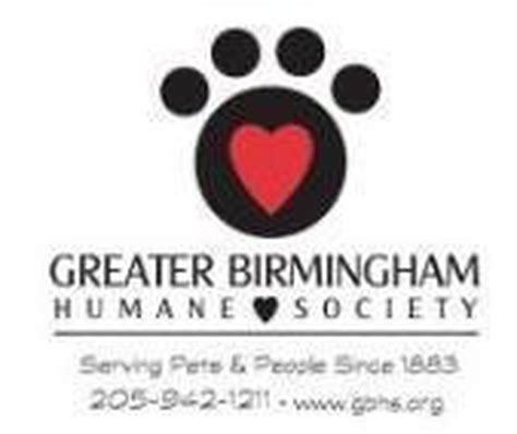 Greater humane society of birmingham al - Jan 20, 2009 · Not to mention, it could save you money on vet bills down the road. The Greater Birmingham Humane Society is offering a low cost vaccination, heartworm testing, and microchip clinic the first ...